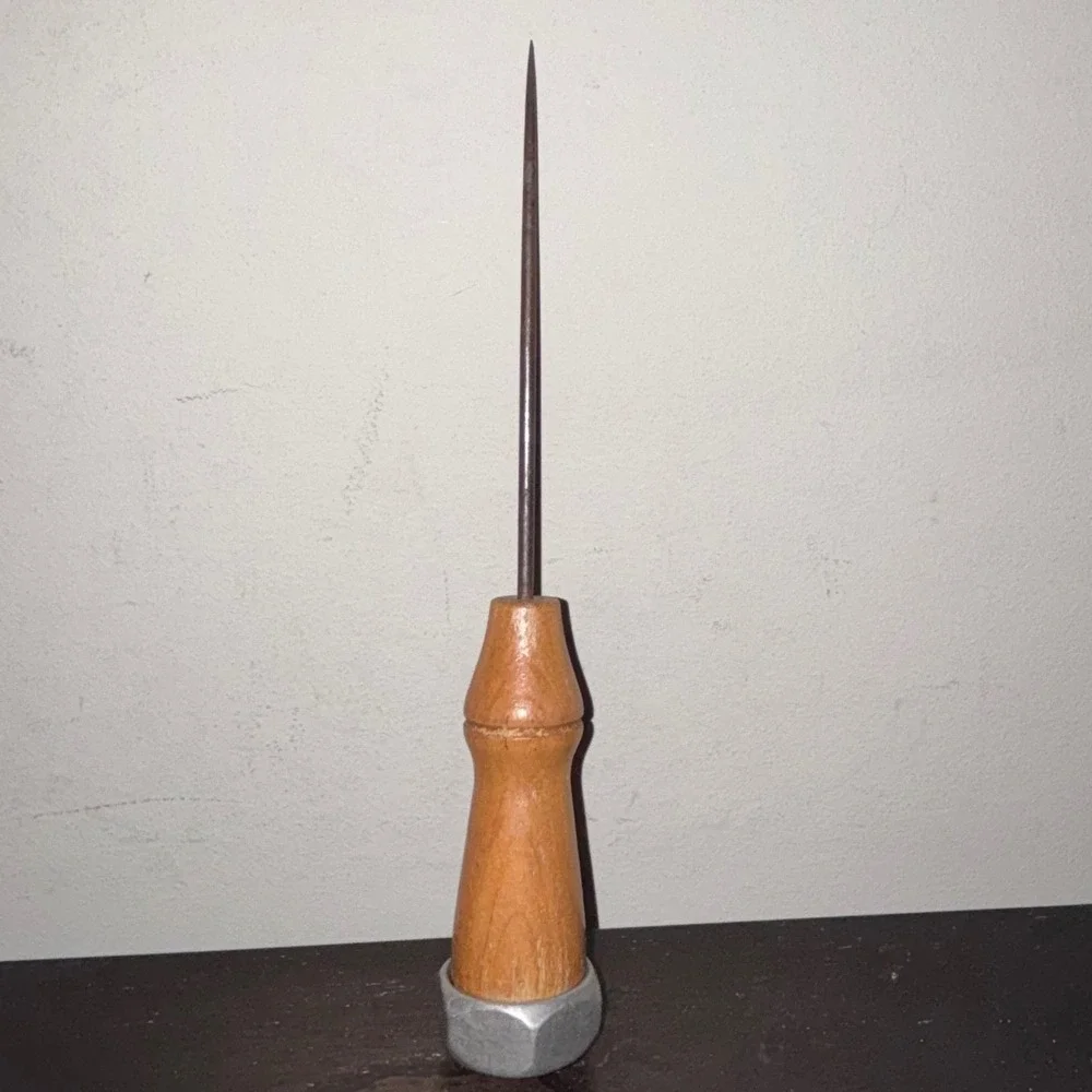 Vintage Ice Pick | Wood Handle | Metal Ferrule | USA Made |‎ 9 inch Tool